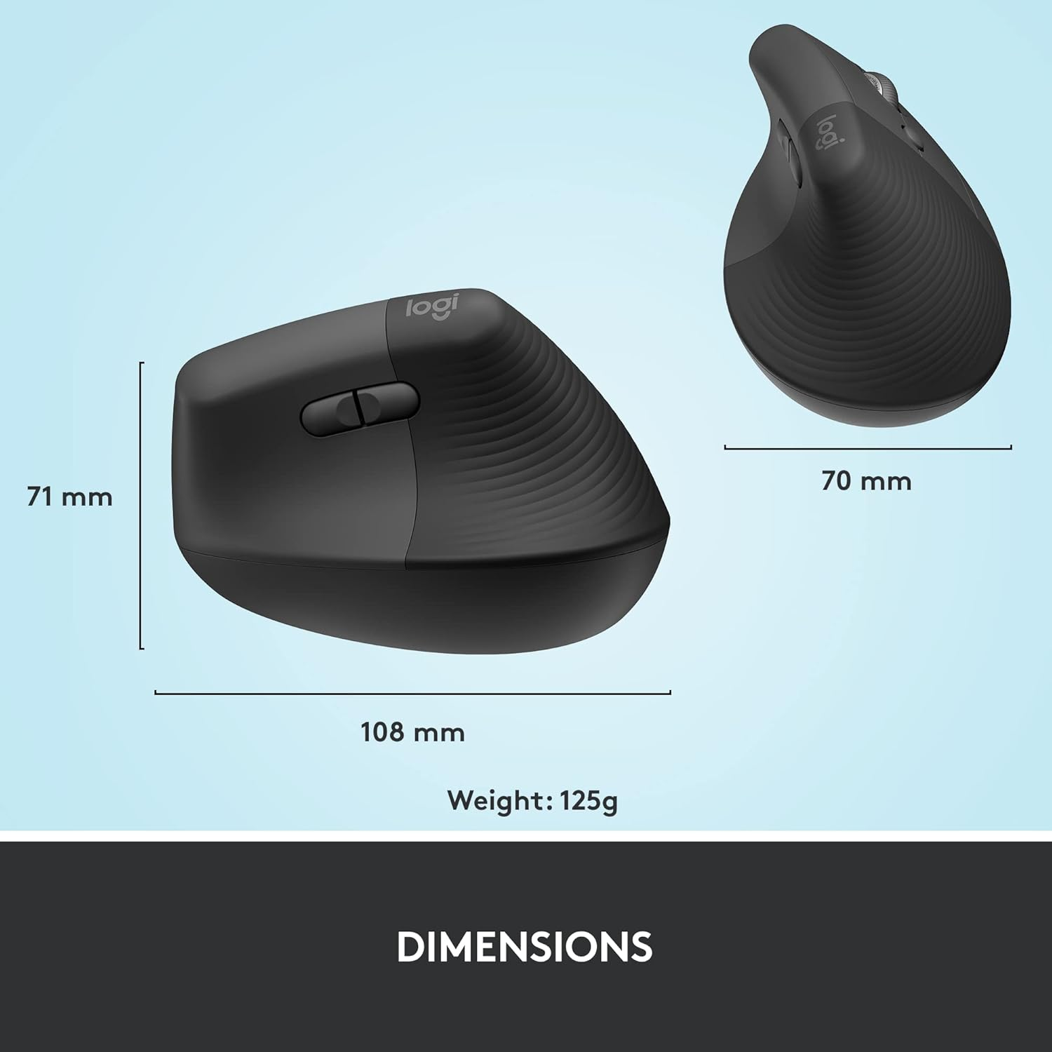 Logitech Lift Vertical Ergonomic Mouse – Sem Fio - Image 3
